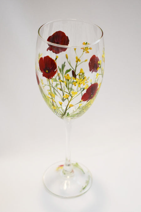Spring Vineyard Wine Glass